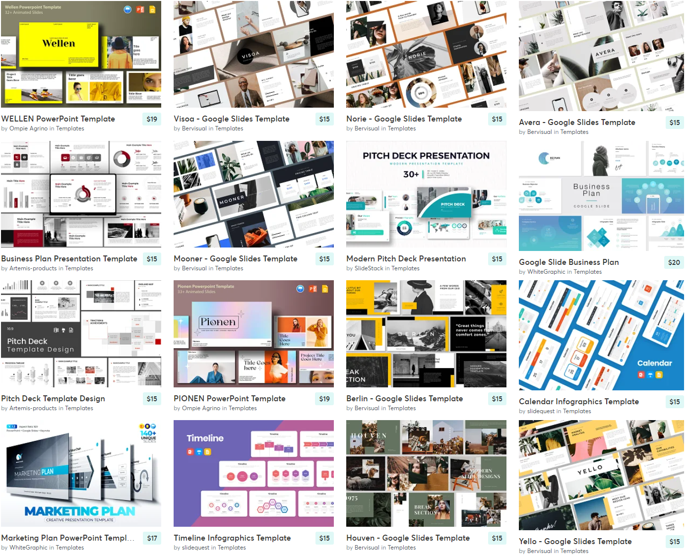 Google Slides Presentations προς πώληση στο Creative Market.