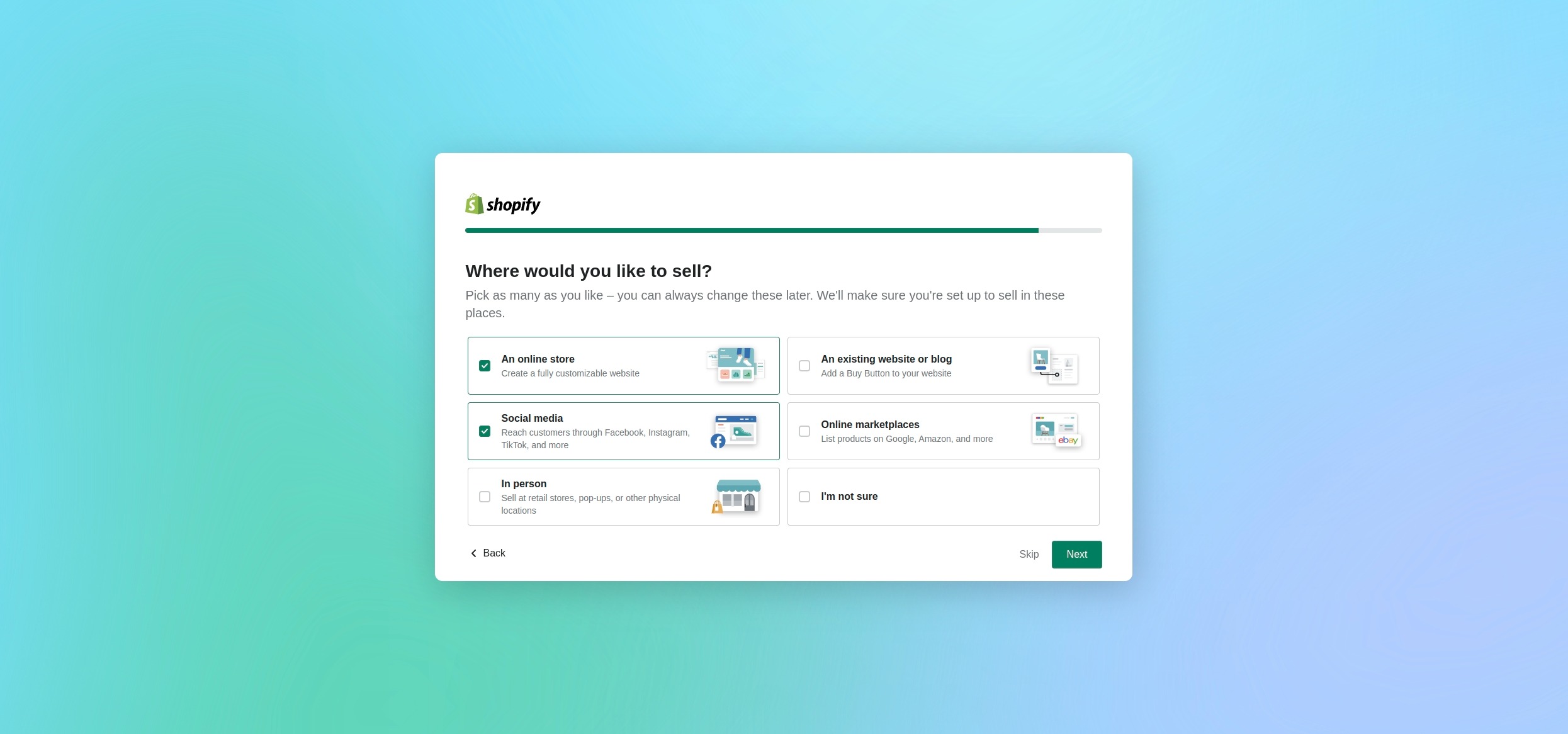 Δημιουργία λογαριασμού στο Shopify