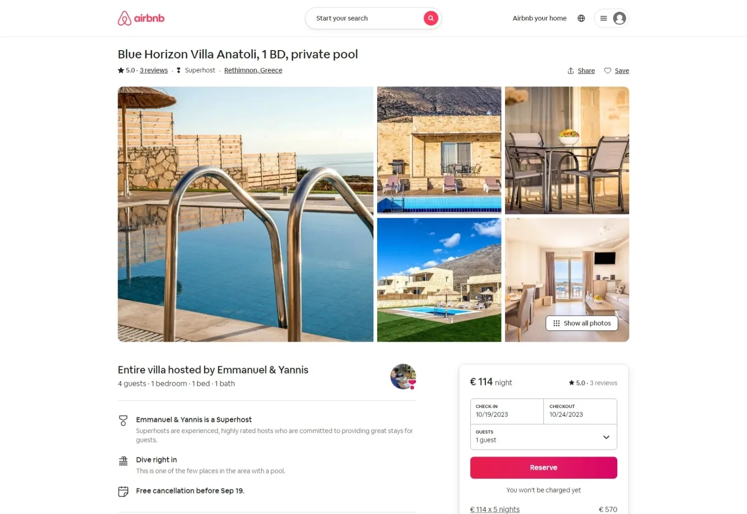 Airbnb Καταλύματα